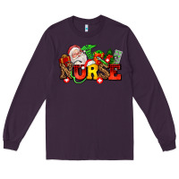 Plum nurse with Christmas Long Sleeve Tee - AdoDesignShop