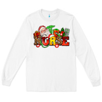 White nurse with Christmas Long Sleeve Tee - AdoDesignShop