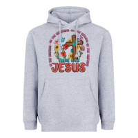 Heather Grey in the waiting there was jesus Heavyweight Hoodie - MaliasSmallBusiness