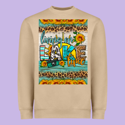 Living On Lake Time Air Freshener Heavyweight Sweatshirt Designed By Hra Design Shop