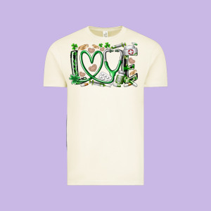 St.patricks Love Nurse Vintage Tee Designed By Racoondesign