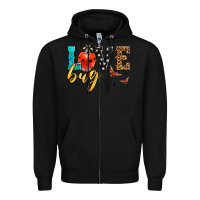 Black love bug lady bug Zipper Hoodie - LillyAllenDesigns