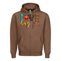 Chestnut love bug lady bug Zipper Hoodie - LillyAllenDesigns