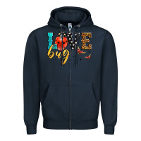 Navy love bug lady bug Zipper Hoodie - LillyAllenDesigns