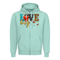 Seafoam love bug lady bug Zipper Hoodie - LillyAllenDesigns
