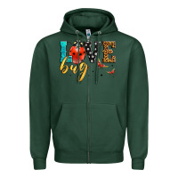 Sports Green love bug lady bug Zipper Hoodie - LillyAllenDesigns