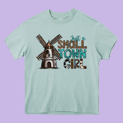 Just A Small Town Girl Heavy Core Tee Designed By Sublimationcraftshop