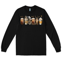Black skeleton coffee cups Long Sleeve Tee - Jasminsmagicworld