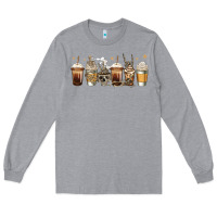 Heather Grey skeleton coffee cups Long Sleeve Tee - Jasminsmagicworld