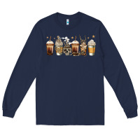 Navy skeleton coffee cups Long Sleeve Tee - Jasminsmagicworld