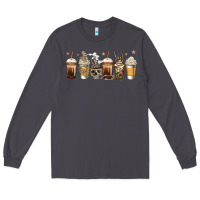 Skeleton Coffee Cups Long Sleeve Tee | Teevron