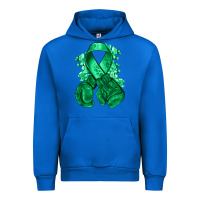 Cobalt Emerald green ribbon Liver Cancer boxing gloves Urban Hoodie - NancyCooperArtShop