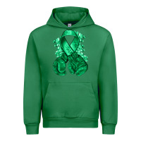 Emerald Emerald green ribbon Liver Cancer boxing gloves Urban Hoodie - NancyCooperArtShop