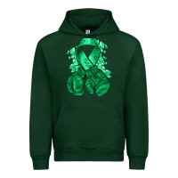 Forest Green Emerald green ribbon Liver Cancer boxing gloves Urban Hoodie - NancyCooperArtShop