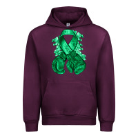 Mauve Wine Emerald green ribbon Liver Cancer boxing gloves Urban Hoodie - NancyCooperArtShop
