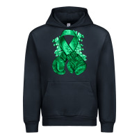 Navy Emerald green ribbon Liver Cancer boxing gloves Urban Hoodie - NancyCooperArtShop
