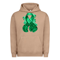 Pigment Burro Emerald green ribbon Liver Cancer boxing gloves Urban Hoodie - NancyCooperArtShop