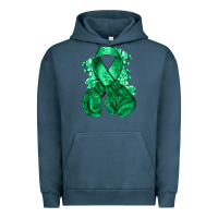 Pigment Midnight Navy Emerald green ribbon Liver Cancer boxing gloves Urban Hoodie - NancyCooperArtShop