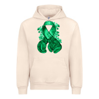 Sandshell Emerald green ribbon Liver Cancer boxing gloves Urban Hoodie - NancyCooperArtShop