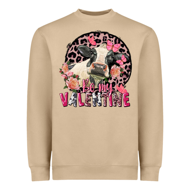 Be My Valentine Holstein Cow Valentine's Day Heavyweight Sweatshirt by FaDigitalArtStudio | Teevron