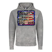 Cloud Rock american flag with cowhide background Vintage Hoodie - RanaPortraitStore
