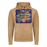 Vintage Camel american flag with cowhide background Vintage Hoodie - RanaPortraitStore