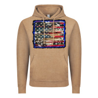 Vintage Coffee american flag with cowhide background Vintage Hoodie - RanaPortraitStore