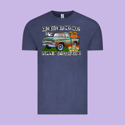 Get Out Of My Way It's Pumpkin Spice Season Vintage Tee Designed By Cowhidedigitalart