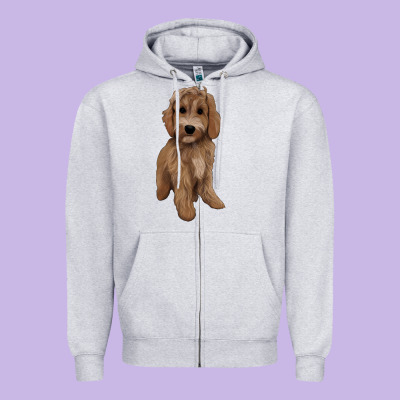 Maltipoo Zipper Hoodie Designed By Barkaloodesign