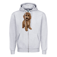 Heather Grey maltipoo Zipper Hoodie - BarkalooDesign