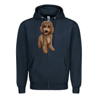 Navy maltipoo Zipper Hoodie - BarkalooDesign