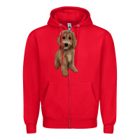 Red maltipoo Zipper Hoodie - BarkalooDesign