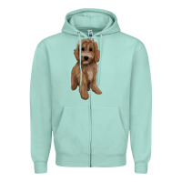 Seafoam maltipoo Zipper Hoodie - BarkalooDesign