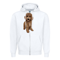 White maltipoo Zipper Hoodie - BarkalooDesign
