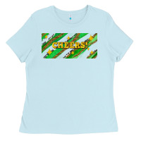 Baby Blue leopar and cowhide with cheers Ladies Tee - AdoDesignShop