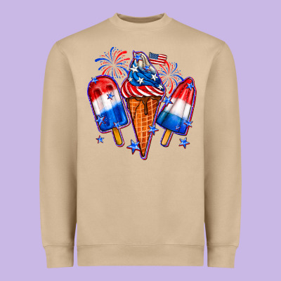 4th Of July Ice Creams Heavyweight Sweatshirt Designed By Neo Western