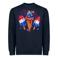 Navy 4th of July ice creams Heavyweight Sweatshirt - Neo Western