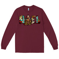 Burgundy noel Long Sleeve Tee - JahusDesignShop