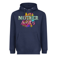 Navy mother hustler lightning bolt Heavyweight Hoodie - NancyCooperArtShop