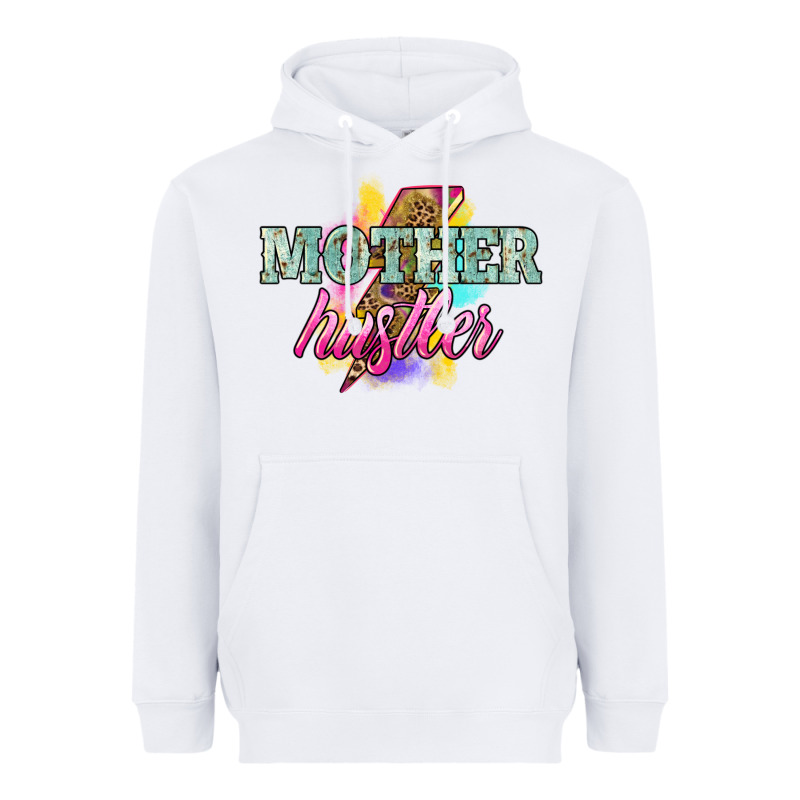 Mother Hustler Lightning Bolt Heavyweight Hoodie by NancyCooperArtShop | Teevron