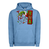 Pigment Pebble Blue Christmas Character Urban Hoodie - NancyCooperArtShop