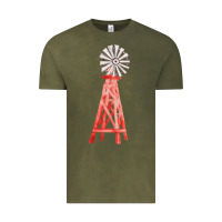 Vintage Olive windmill fa element Vintage Tee - FaDigitalArtStudio