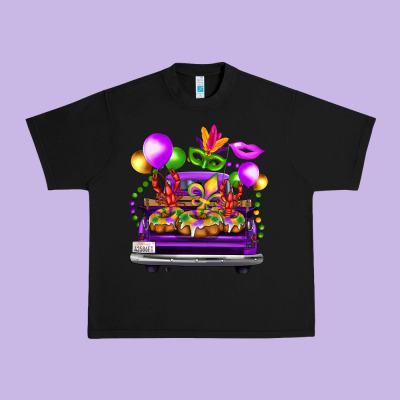 Mardi Gras Farm Truck Urban Heavy Tee Designed By Fadigitalartstudio