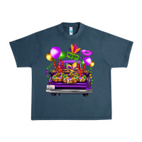 Midnight Navy mardi gras farm truck Urban Heavy Tee - FaDigitalArtStudio