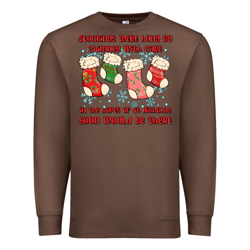 Stockings Were Hung By Chimney Premium Sweatshirt by MaliasSmallBusiness | Teevron