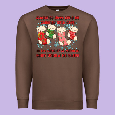 Stockings Were Hung By Chimney Premium Sweatshirt Designed By Maliassmallbusiness