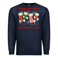 Navy stockings were hung by chimney Premium Sweatshirt - MaliasSmallBusiness