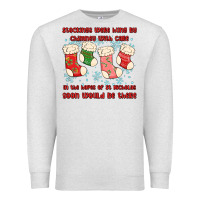 Oatmeal Heather stockings were hung by chimney Premium Sweatshirt - MaliasSmallBusiness