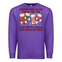 Purple stockings were hung by chimney Premium Sweatshirt - MaliasSmallBusiness