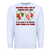 White stockings were hung by chimney Premium Sweatshirt - MaliasSmallBusiness